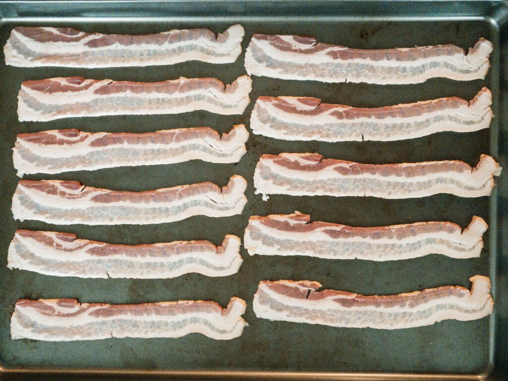 Bacon Lined Baking Sheet