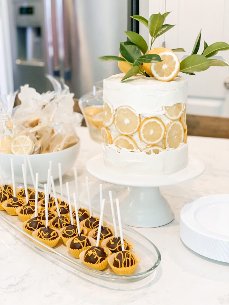 lemon cake and shower desserts