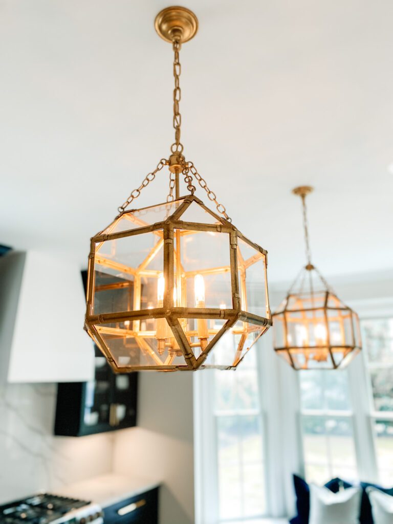 Vintage gold pendant lights