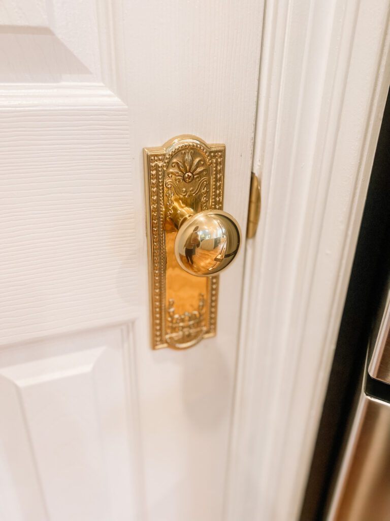 Vintage polished brass door knob