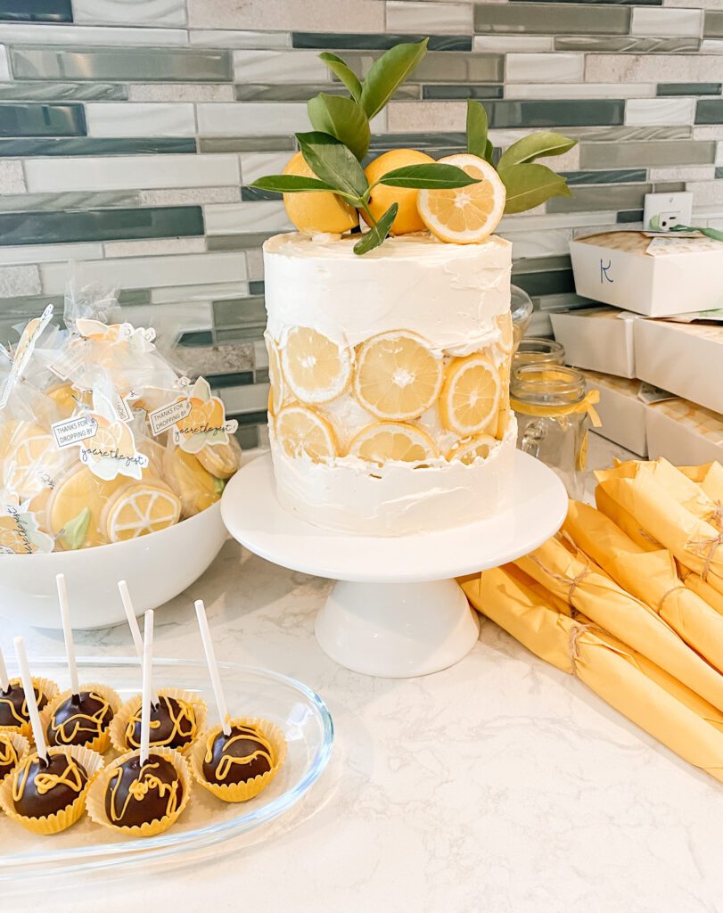 Lemon Bridal Shower Cake