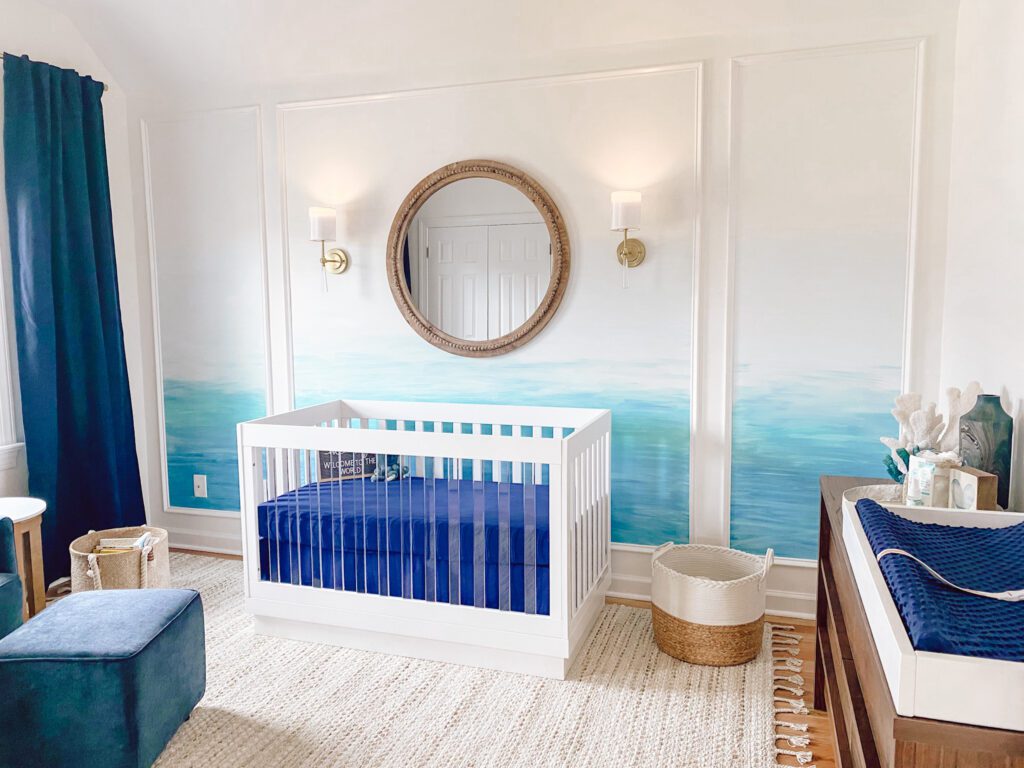 Ocean wall mural Nursery Design 