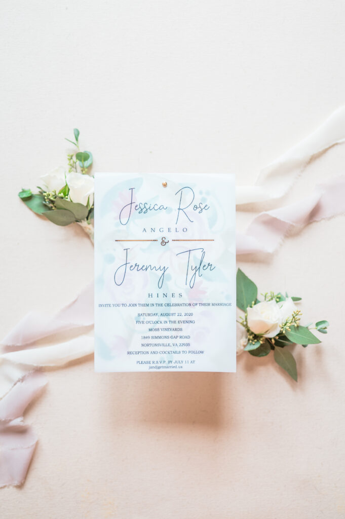 Watercolor Vineyard Wedding Invitation