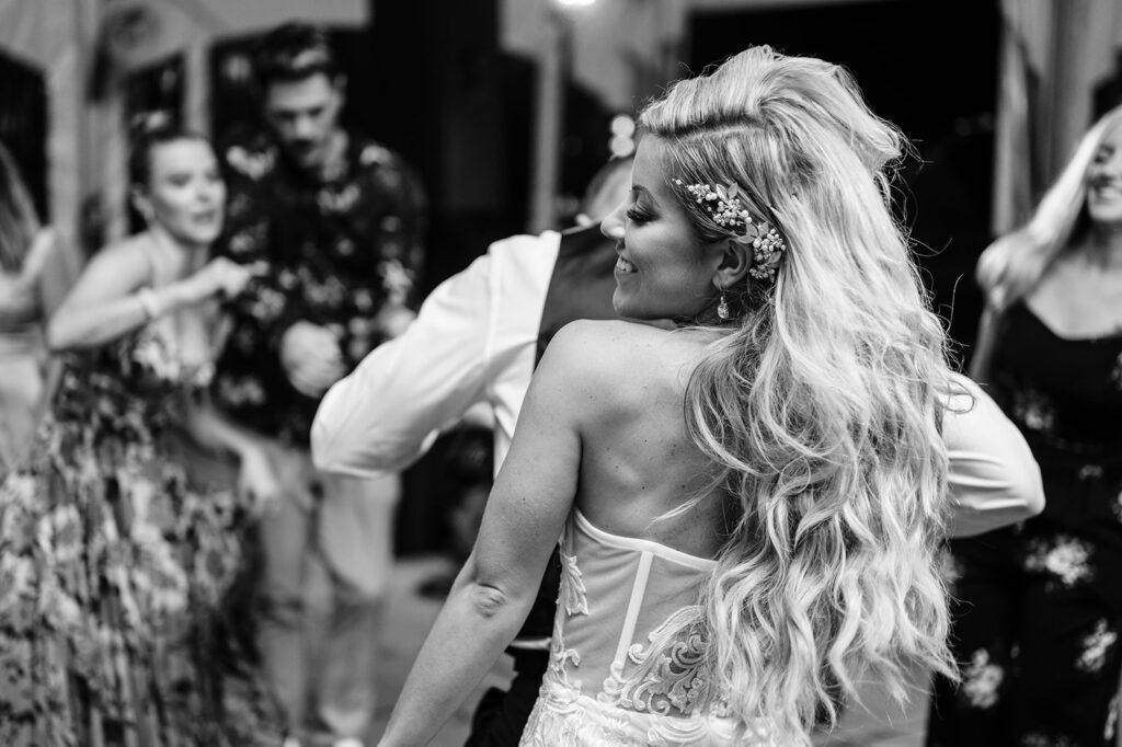 Bride dancing at reception