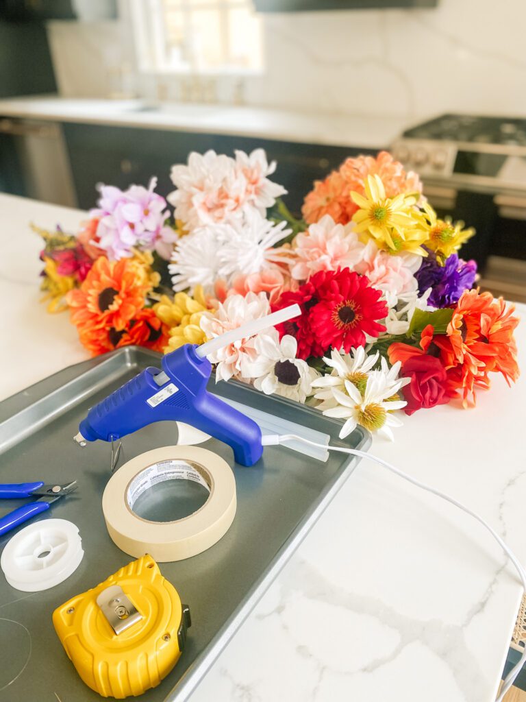 How to Make Hanging Floral Garland - Mal and Jess
