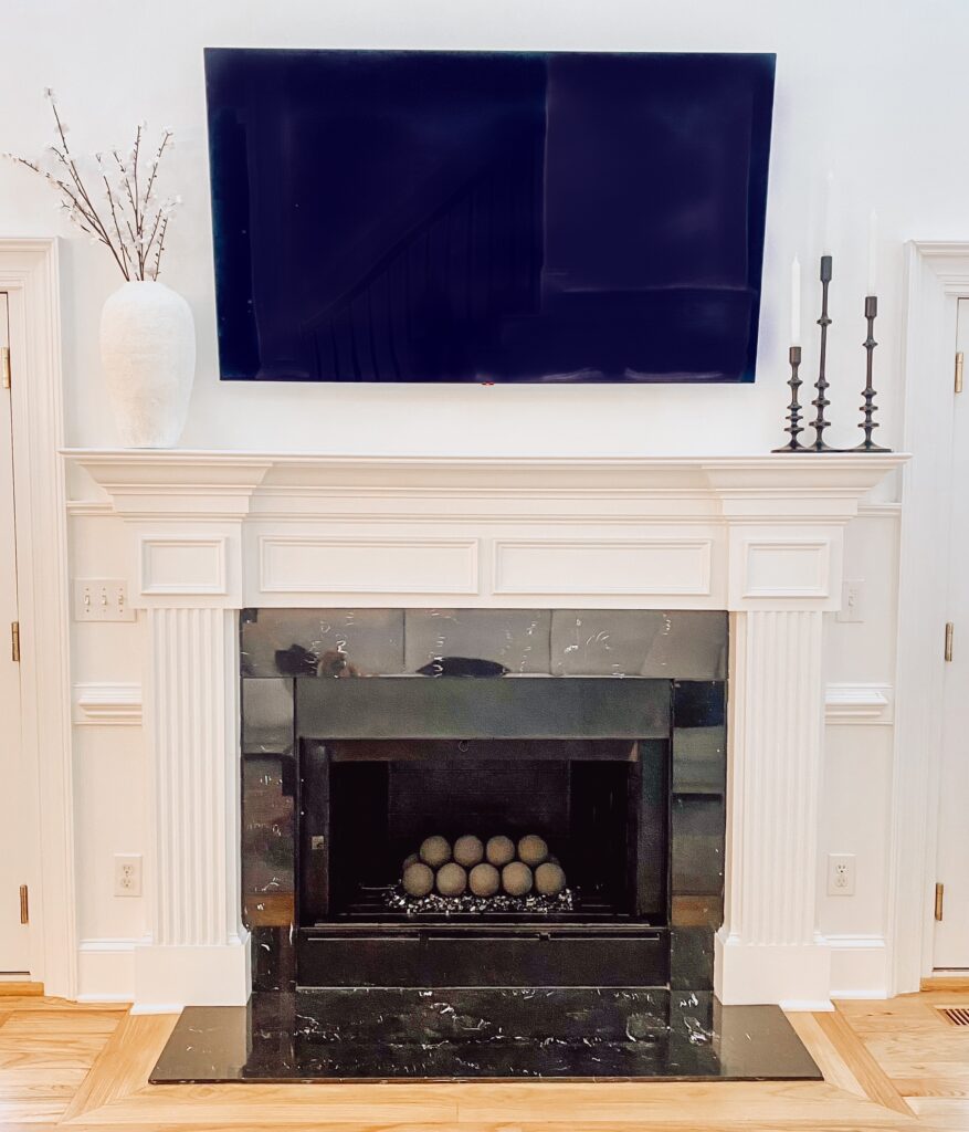 Modern Fireplace with Fire Balls