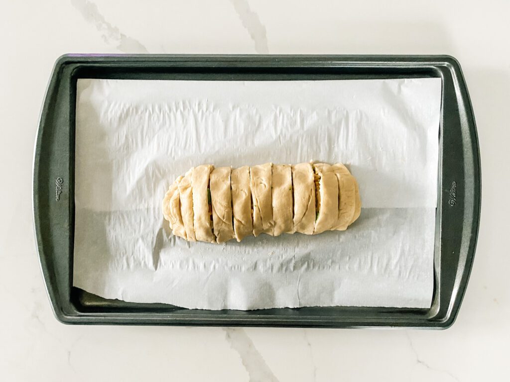 Broccoli cheese rolled and sliced crescent roll