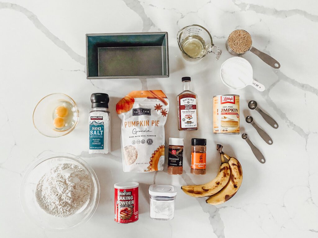 Pumpkin Banana Bread Ingredients