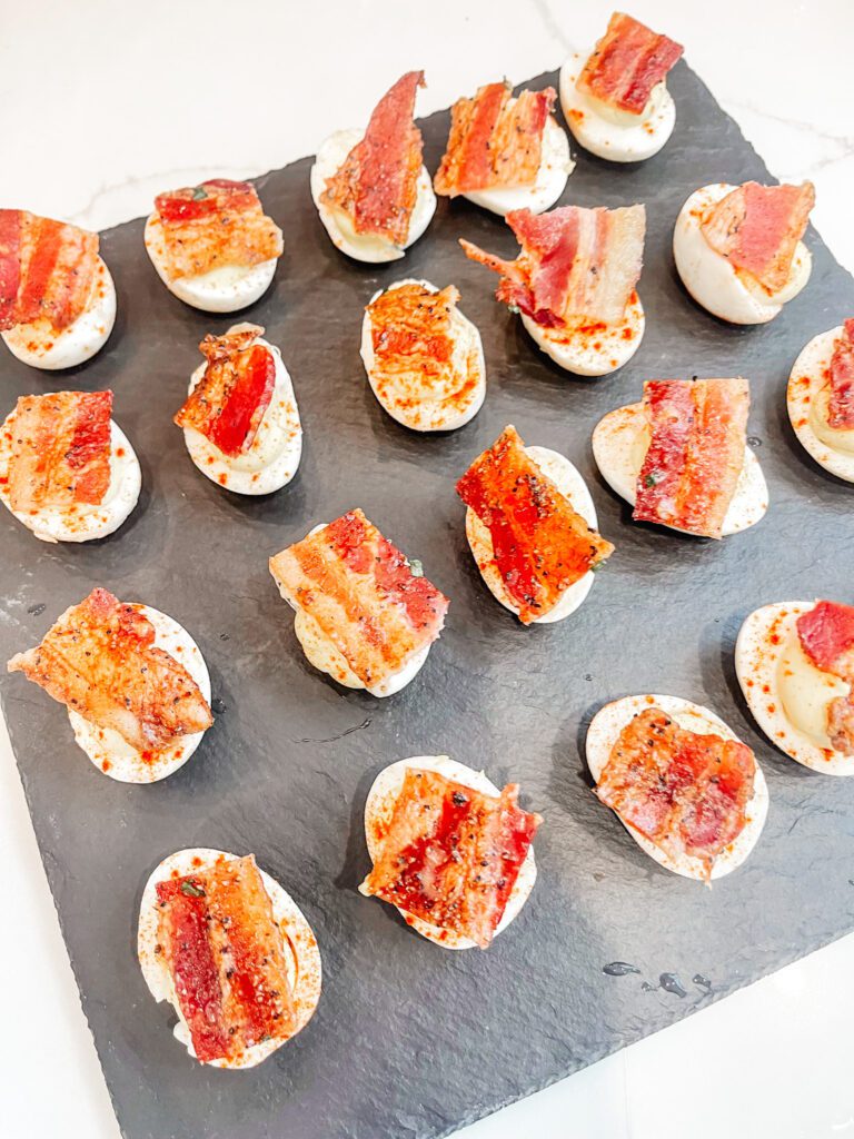 Deviled Eggs with Maple Bacon Party Food