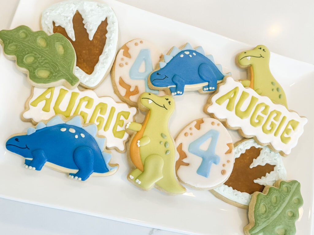 Dinosaur Birthday Party Cookies