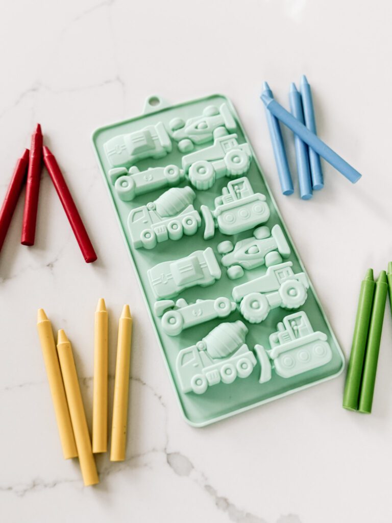 Race Car Crayon Mold and Crayons