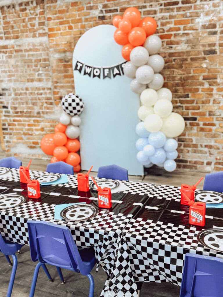 Two Fast Two Curious Birthday party Birthday Boy race car theme