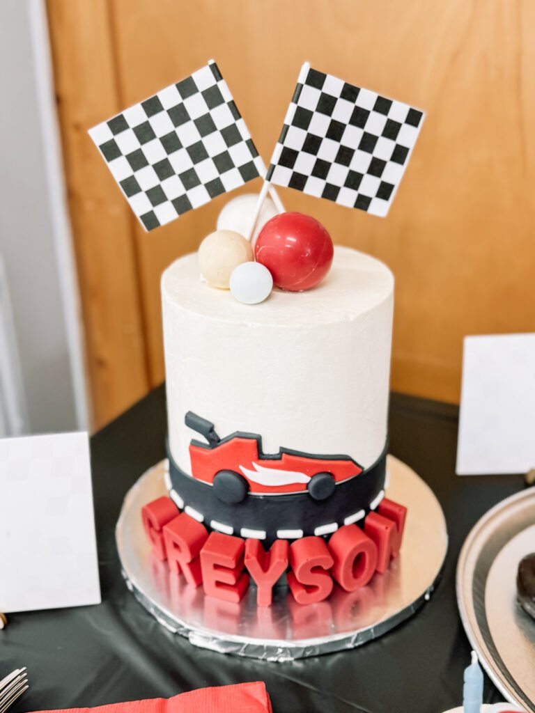 Two Fast Two Curious Birthday party Cake Birthday Boy race car theme