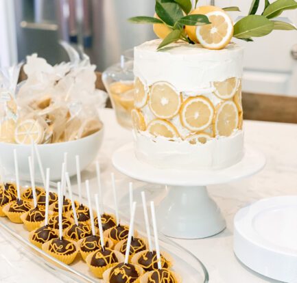 lemon cake and shower desserts