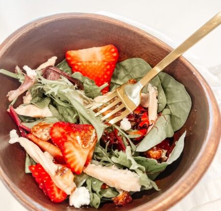Easy Summer Strawberry Goat Cheese Salad