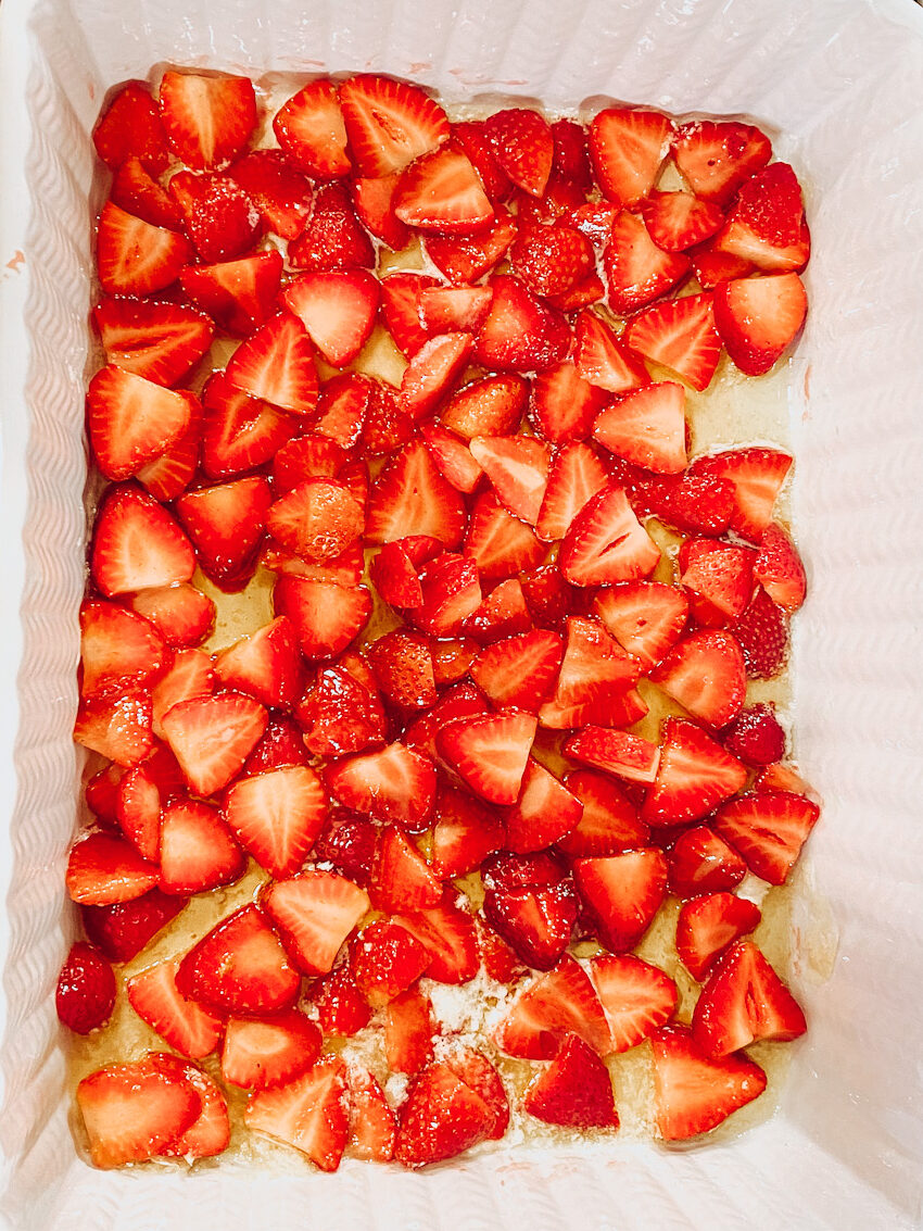 Uncooked Strawberry Cobbler