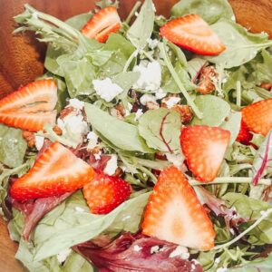 Easy Summer Strawberry Goat Cheese Salad