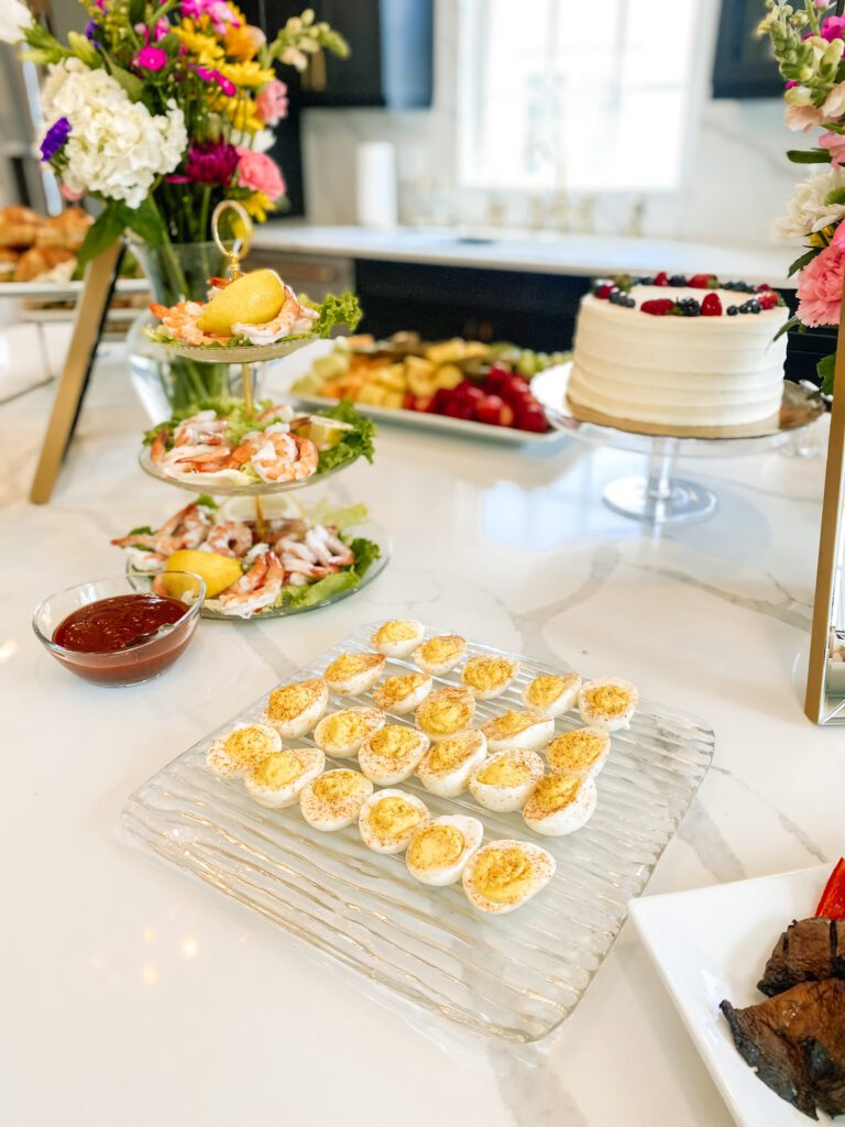 Deviled Eggs and Shrimp platter 