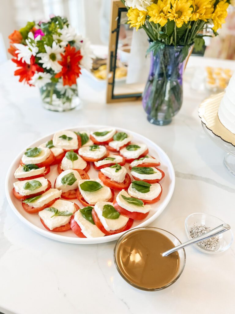 Mozzarella and Tomato Caprese platter 