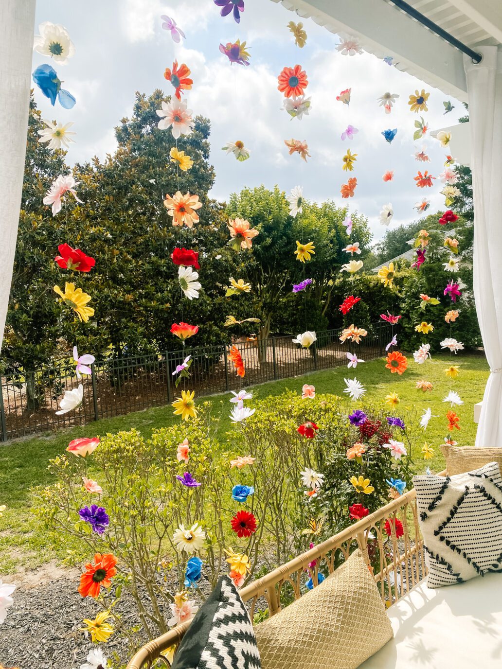 How to Make Hanging Floral Garland - Mal and Jess