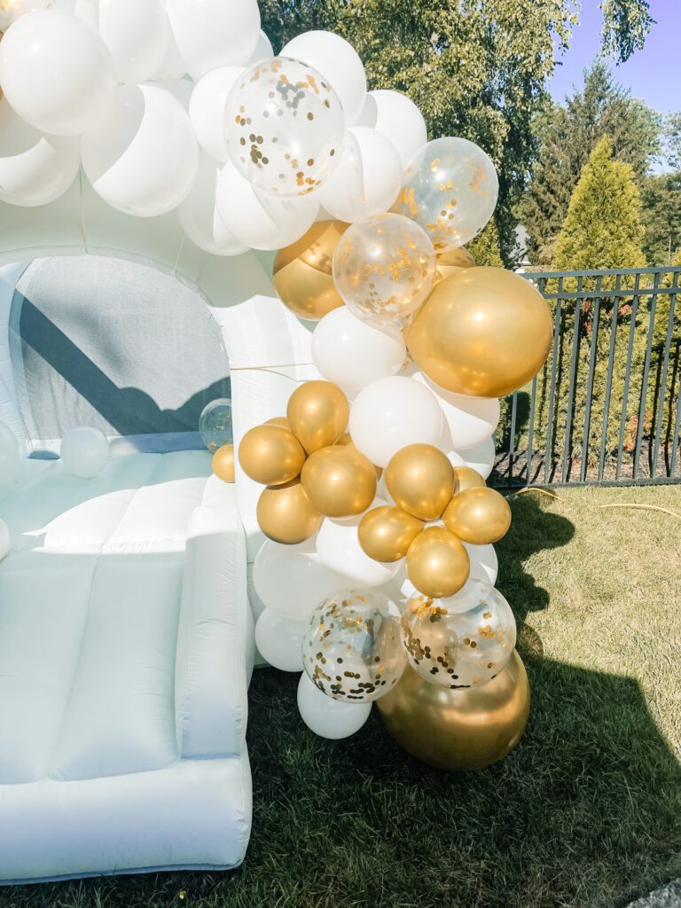 Golden Birthday Balloon Arch