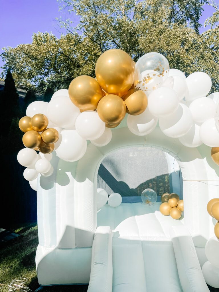 Golden Birthday Balloon Arch